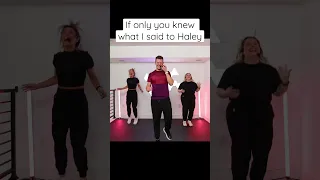 Sending secret messages to Haley during a livestream #thefitnessmarshall #dance