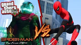 SPIDER-MAN VS MYSTERIO! GTA V Spider-Man Far From Home Mod - Gta 5 Mods!