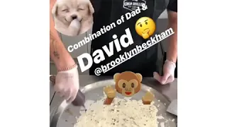 Brooklyn beckham making ice cream roll