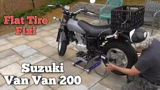 Suzuki Van Van 200 Rear Flat Tire Fix