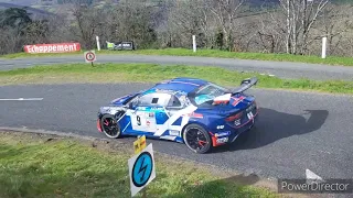 rallye des vignes de regnie 2024 crash,show,câble es1 ( 0 à 190 )