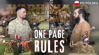 Warhammer OLD WORLD ale to One Page Rules Regiments INTRO | Warband Tv