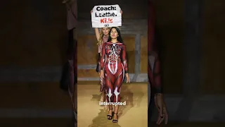 Coach Ss24 Fashion Show Crashed by Protesters During NYFW #coach #ss24 #nyfw