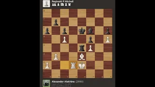 Alexander Alekhine vs Reginald Michell | Hastings - England, 1933