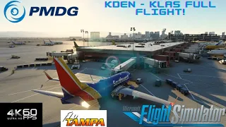 ULTRA 4K Graphics | Southwest Airlines PMDG 737-700 Full Flight Denver - Las Vegas