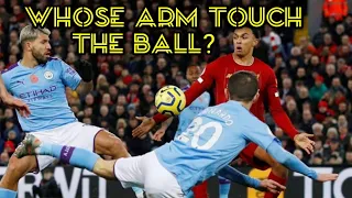 "Bernardo" HANDBALL !  not "Trent Arnold"  [Liverpool 3 - 1 Man City]