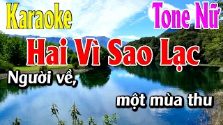 Hai Vì Sao Lạc Karaoke Tone Nữ Karaoke Lâm Organ - Beat Mới