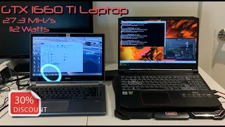 GTX 1660 Ti Overclock Acer Nitro 5 Laptop Review | Ethereum Mining Farm | Bitcoin | Mining Chamber