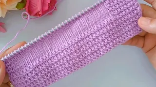 İki Sırada Oluşan Çıtı Pıtı Şiş Örgü Kenar Pat Örneği Yapılışı💥Needle Knit Vest Cardigan Edge Model💥