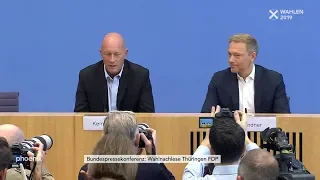 Wahlnachlese der FDP mit Christian Lindner und Thomas Kemmerich am 28.10.19