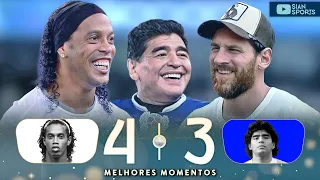 O DIA QUE RONALDINHO E MARADONA JOGARAM JUNTOS ELES NÃO IMAGINAVAM QUE ESSA SERIA SUA ÚLTIMA PARTIDA