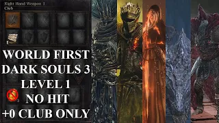 What 10,000 hours of Dark Souls 3 looks like: No-Hit/Lvl1/+0 Starting Weapon Only [WORLD FIRST]