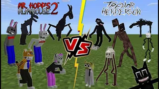 Mr. Hopp's Playhouse 2 VS Trevor Henderson Creatures [Minecraft PE]