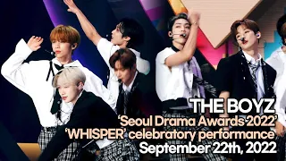 [STARsurvey] THE BOYZ, Seoul Drama Awards ‘WHISPER’ celebratory performance(September 22th, 2022)