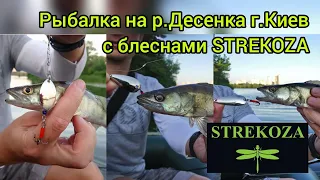 Рыбалка на блесны STREKOZA р.Десенка г.Киев, ловля судака на блесну летом, ловля судака на колебалку