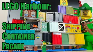 LEGO Harbour - Shipping Container Stack MOC Façade 🚢⚓🏹