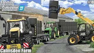 Loading and Selling 64 SILAGE BALES│Calsmden Farm│FS 22│Timelapse 18