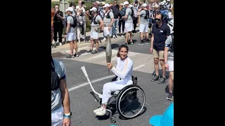 Les petits Vicois au passage de la Flamme olympique à Sète