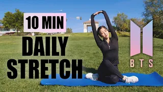 BTS INSPIRED STRETCHING ROUTINE | Workout like Jimin and J-Hope | 10 Min Daily Stretch | Mish Choi