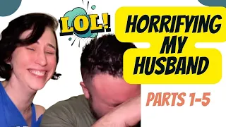 Horrifying my husband with dirty pick-up lines, compilation #1