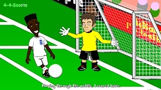 ⚽️SWITZERLAND vs ENGLAND 0-2⚽️ (8.9.14 Euro 2016 qualifier cartoon Welbeck goals)