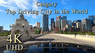 Calgary Top Driving City in the World, Alberta, Canada - 4K Video