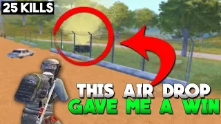 I WON BECAUSE OF THIS AIR DROP! | 25 KILLS |  PUBG Mobile