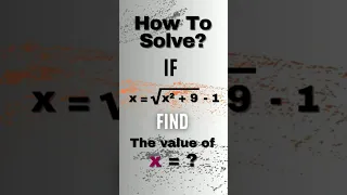 find x in this radical equation #shots #maths #mathstricks #mathcompetition #viral #olympiad #math