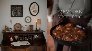 Baking cinnamon rolls, brewing vitamin tea 🫖 Farmcore aesthetic | Slow living