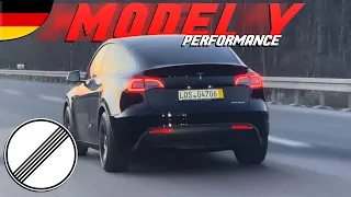 TESLA aus Deutschland VOLLGAS auf der Autobahn - Model Y Performance auf Langstrecke