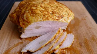 Homemade turkey breast pastrami in 15 minutes in the oven !
