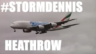 #STORMDENNIS 0- Crosswinds landings at London Heathrow and go arounds 15th February 2020