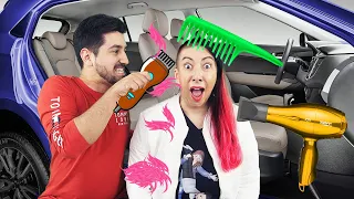 TRANSFORMAMOS NOSSO CARRO EM UM SALÃO DE BELEZA | Gabriel e Shirley 2.0