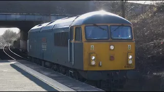(4K) Train Spotting At Denton Station With Classes 37.60.66.69.70 On The 05/03/2024