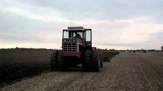 International tractor plowing