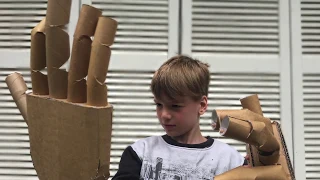 How to make a giant robotic cardboard hand