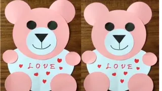 Beautiful teddy bear with paper /DIY paper craft