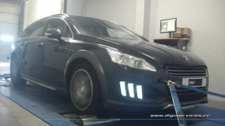 Peugeot 508 rxh 2.0 hdi 163cv AUTO Reprogrammation Moteur @ 181cv Digiservices Paris 77 Dyno