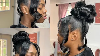 Pin up Ponytail w/fishtail braids