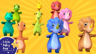 Ten Little Dinosaurs | Nursery Rhymes for Babies by LittleBabyBum - ABCs and 123s