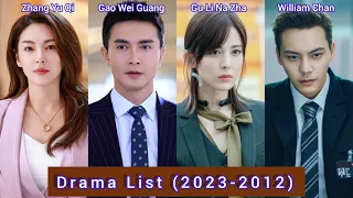 Zhang Yu Qi, Gao Wei Guang, Gu Li Na Zha and William Chan | Drama List (2023-2012)