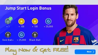 Jump Start Login Bonus in PES Mobile 2020