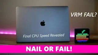 MacBook Pro 15 2018 FIXED? - VRM Fail? - Final CPU Speed Revealed after the Patch Coffee Lake