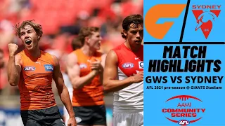 GWS Giants Vs Sydney Swans Highlights | 2021 AAMI Community Series | AFL