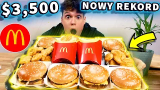 CZŁOWIEK VS $3,500 McDonalds Challenge ! EPIC CHEAT MEAL !