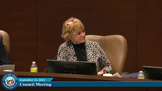 City Council Meeting, September 13, 2022