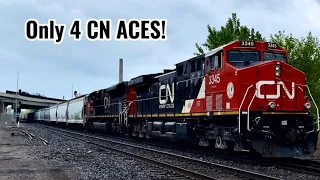 One of the remaining 4… | CN SD70ACE on M383 - Delray Junction