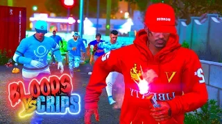 GTA 5 BLOODS VS CRIPS "GANG WAR" CASINO BEEF