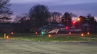 Air Evac Lifeteam Helicopter Taking Off From Hospital