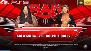 WWE 2K23 (PS5) - DOLPH ZIGGLER vs SOLO SIKOA | RAW, JAN. 9, 2023 [4K 60FPS HDR]